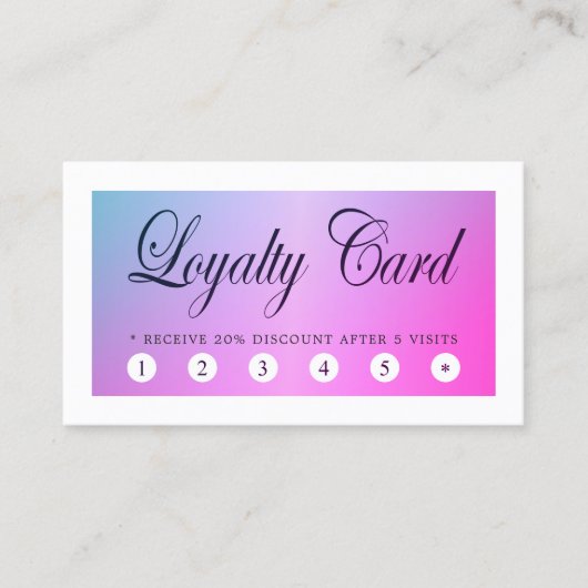 モダンカラフルエレガント美しいロイヤリティカード ロイヤリティカード (正面)