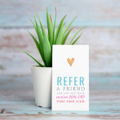 モダンカラフルエレガント金ゴールドハート美しいサロン 紹介カード