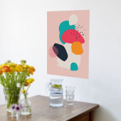 モダンカラフルオーガニックケコンテンポラリース 箔ポスター (レイダウン (キッチン))