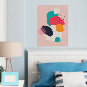 モダンカラフルオーガニックケコンテンポラリース 箔ポスター (インサイチュ (寝室))