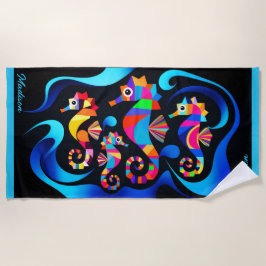 モダンカラフルカスタマイズ ビーチタオル