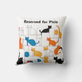 モダンカラフルカスタム猫コーナー枕 クッション (裏面)