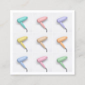 モダンカラフルカッコいいHairdryersフォトアポイントメント 予約カード (正面)