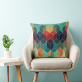 モダンカラフルキューブの幾何学的パターン クッション (椅子)