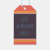 モダンカラフルクリスマスと新年おめでとう ギフトタグ (裏面)