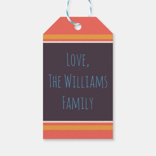 モダンカラフルクリスマスと新年おめでとう ギフトタグ (裏面)