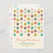 モダンカラフルクリスマス シーズンポストカード (正面/裏面)