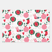 モダンカラフルクリスマス ラッピングペーパーシート (正面2)