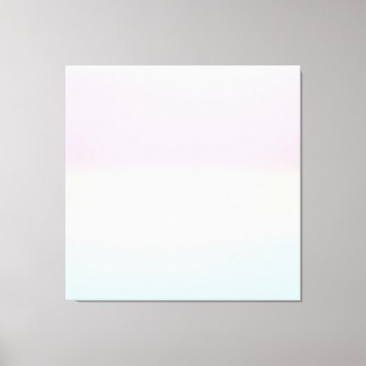 モダンカラフルグラディエント水色レインボー キャンバスプリント (正面)