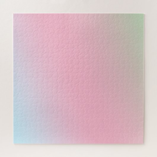 モダンカラフルグラディエント水色レインボー ジグソーパズル (横)