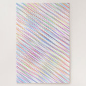 モダンカラフルグラディエント水色レインボー ジグソーパズル (縦)