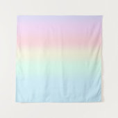 モダンカラフルグラディエント水色レインボー タペストリー (正面)