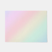 モダンカラフルグラディエント水色レインボー ドアマット (正面)