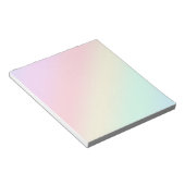 モダンカラフルグラディエント水色レインボー ノートパッド (アングル)