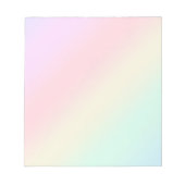 モダンカラフルグラディエント水色レインボー ノートパッド (正面)
