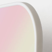 モダンカラフルグラディエント水色レインボー ピックルボールラケット (左詳細)