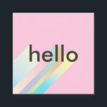 モダンカラフルグラデーションピンクhelloタイポグラフィ スクエア名刺<br><div class="desc">モダンカラフルグラデーションピンクhelloタイポグラフィ</div>
