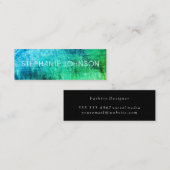 モダンカラフルグランジ文字 スキニー名刺 (正面/裏面)