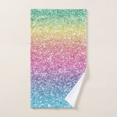 モダンカラフルグリッターグラデーション バスタオルセット (ハンドタオル)
