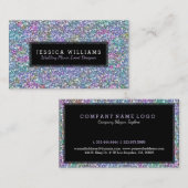 モダンカラフルグリッターテクスチャプリントバックアクセント 名刺 (正面/裏面)