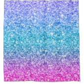 モダンカラフルグリッターテクスチャプリント シャワーカーテン (正面)