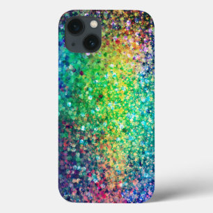 モダンカラフルグリッターテクスチャプリントGR1 iPhone 13ケース