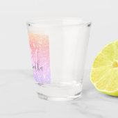 モダンカラフルグリッター名パーソナライズされた ショットグラス (右)