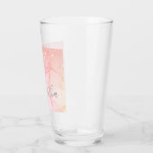 モダンカラフルグリッター名パーソナライズされた タンブラーグラス (左)