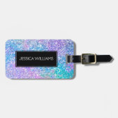 モダンカラフルグリッター ラゲッジタグ (正面横)