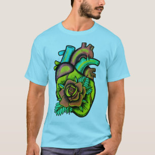 モダンカラフルサイケデリックバラ Tシャツ