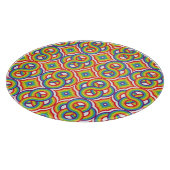 モダンカラフルシンプルろうけつ染めモチーフ カッティングボード (角)