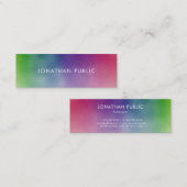 モダンカラフルシンプルテンプレートプロフェッショナル スキニー名刺 (正面/裏面)