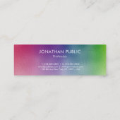 モダンカラフルシンプルテンプレートプロフェッショナル スキニー名刺 (裏面)