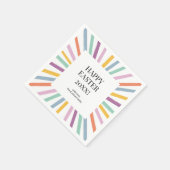 モダンカラフルシンプルハッピーイースターパーティー スタンダードカクテルナプキン (角)