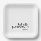 モダンカラフルシンプルフォント紙プレート ペーパープレート (正面)