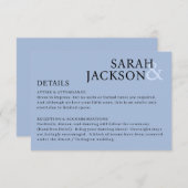 モダンカラフルシンプルフォント結婚詳細 エンクロージャーカード (正面/裏面)