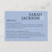 モダンカラフルシンプルフォント結婚詳細 エンクロージャーカード (正面)