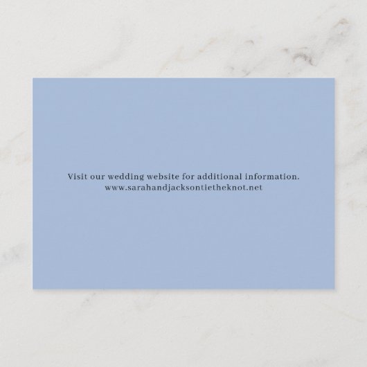 モダンカラフルシンプルフォント結婚詳細 エンクロージャーカード (裏面)