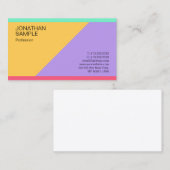 モダンカラフルシンプルプロフェッショナルテンプレート 名刺 (正面/裏面)