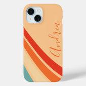 モダンカラフルシンプルレトロモノグラム Case-Mate iPhoneケース (裏面)
