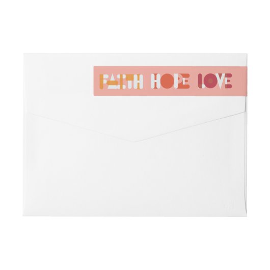 モダンカラフルスクリプトの結婚休日 ラップアラウンドラベル (裏面)