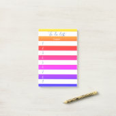 モダンカラフルストライプの一覧 ポストイット (デスク上)