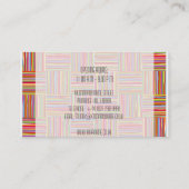 モダンカラフルストライプの抽象芸術ファインアート事業 名刺 (裏面)