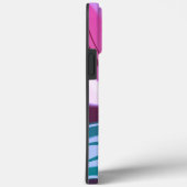 モダンカラフルストライプの抽象芸術鮮やかピンク名 Case-Mate iPhoneケース (裏面 / 右)