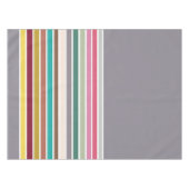モダンカラフルストライプのTablecloth テーブルクロス (正面(横))
