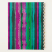 モダンカラフルストライプパーソナライズされた プランナー手帳 (裏面)