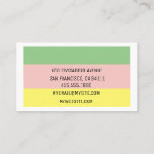 モダンカラフルストライププロフェッショナル 名刺 (裏面)