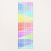 モダンカラフルストライプ虹三角形パターン ヨガマット (正面)