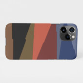 モダンカラフルストライプ虹三角形パターン iPhoneケース (裏面横)