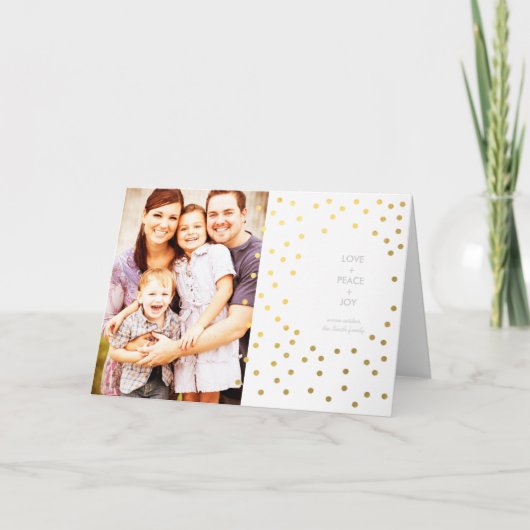 モダンカラフルストライプ1 Photo Christmas Card シーズンカード (正面)